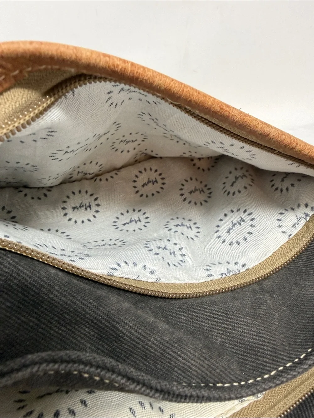 Myra Bag Tedious Upcycled Canvas & Cowhide Small Crossbody Bag Western Boho